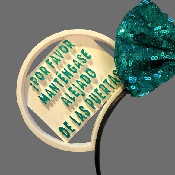 Disney Inspired Handmade Monorail Message 3D Minnie Ears Headband - NWOT - Picture 3 of 5